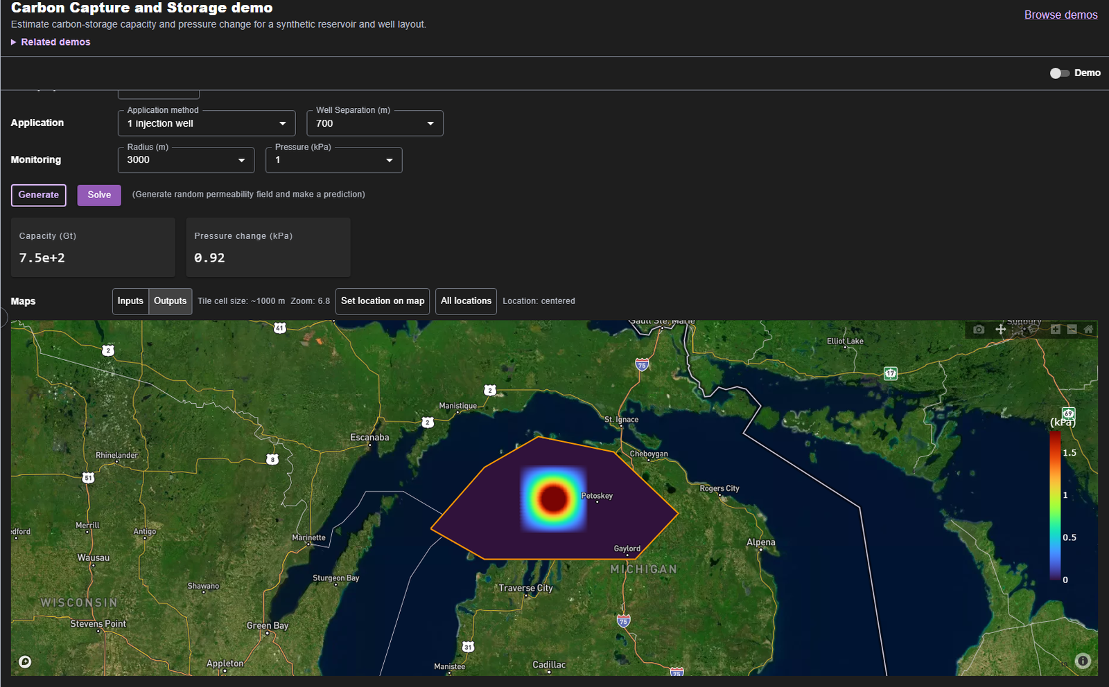 Carbon Capture and Storage demo screenshot