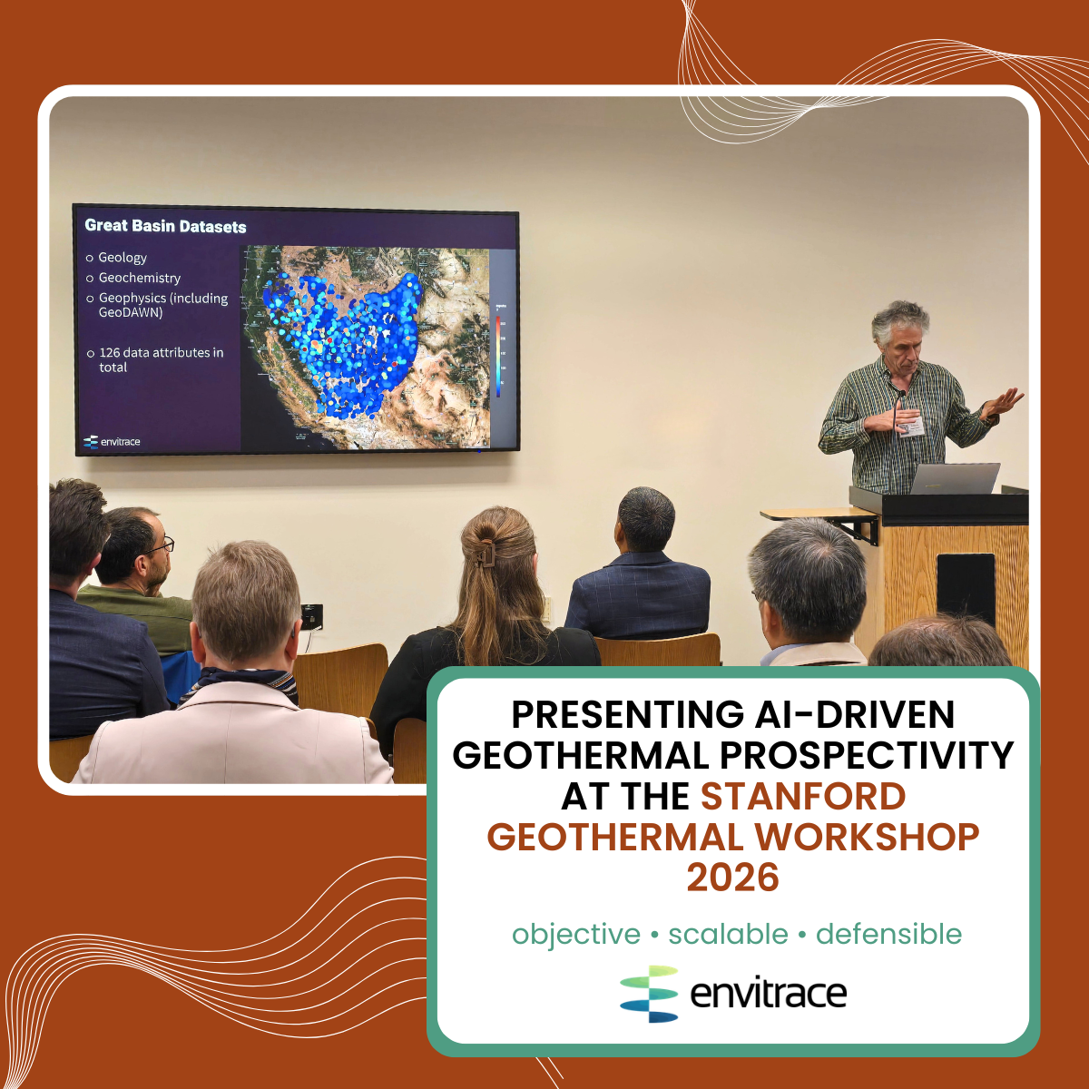 Physics-Informed AI for Geothermal Prospectivity: EnviTrace at Stanford Geothermal Conference